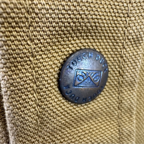 Tough Duck Canvas Chore Coat Snap Button Front Shacket Unisex Workwear - Picture 6 of 11
